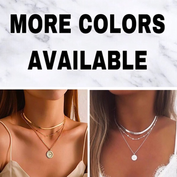 ⚜️𝟯𝟬%𝗢𝗙𝗙 𝗯𝘂𝗻𝗱𝗹𝗲𝘀 𝟯+⚜️ NEW 3 Layered Coin Herringbone Chain Necklace - Picture 8 of 10